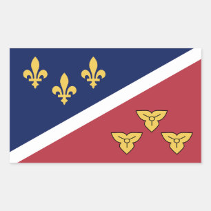 Vlag (officieus) van Metairie, Louisiana Rechthoekige Sticker