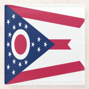 Vlag Ohio-staat Glazen Onderzetter