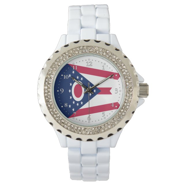 Vlag Ohio-staat Horloge (Voorkant)