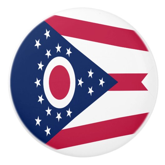 Vlag Ohio-staat Keramische Knop (Voorkant)