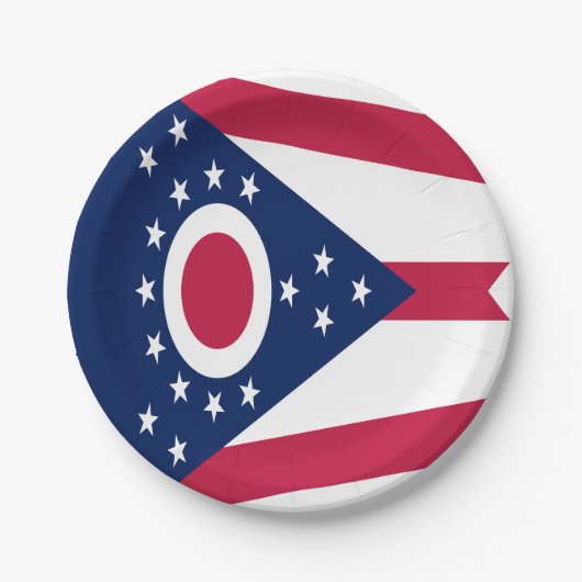 Vlag Ohio-staat Papieren Bordje (Voorkant)