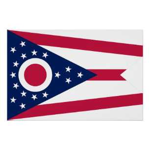 Vlag Ohio-staat Perfect Poster