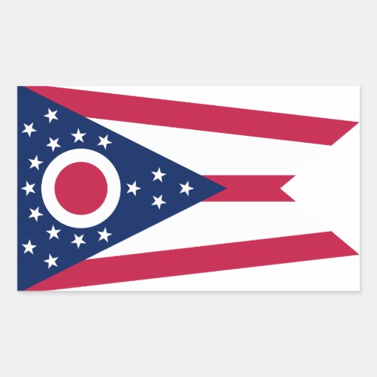 Vlag Ohio-staat Rechthoekige Sticker (Voorkant)