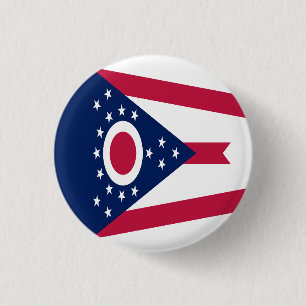 Vlag Ohio-staat Ronde Button 3,2 Cm