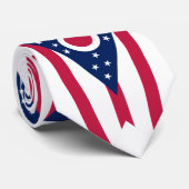 Vlag Ohio-staat Stropdas (Opgerold)