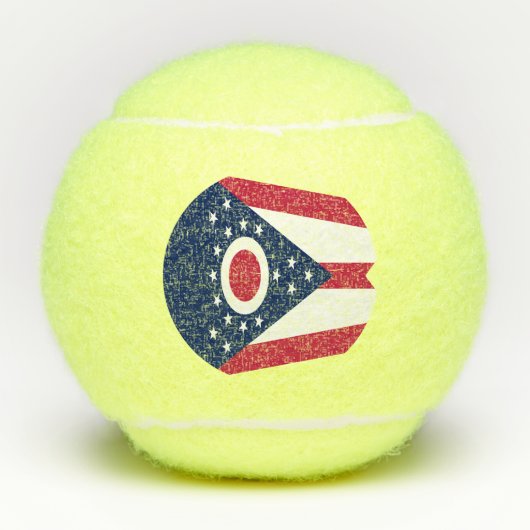 Vlag Ohio-staat Tennisballen (Voorkant)