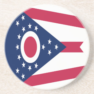 Vlag Ohio-staat Zandsteen Onderzetter