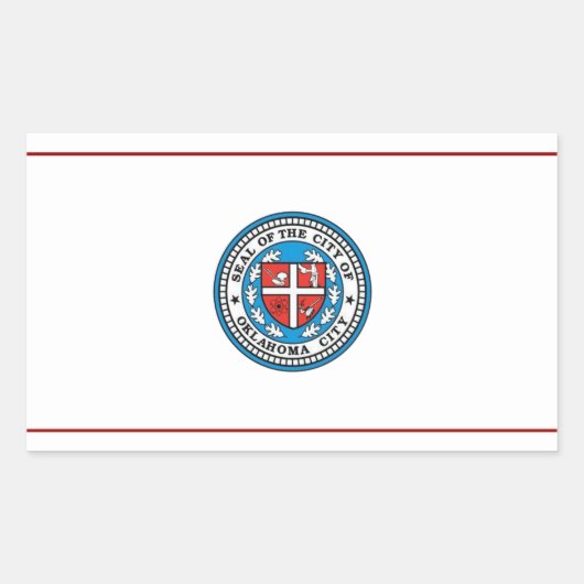 vlag Oklahoma City (Oklahoma) Rechthoekige Sticker (Voorkant)