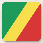 Vlag Onderzetter Congo-Brazzaville (Voorkant)