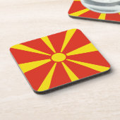 Vlag Onderzetter Noord-Macedonië (Linkerzijde)