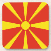 Vlag Onderzetter Noord-Macedonië (Voorkant)