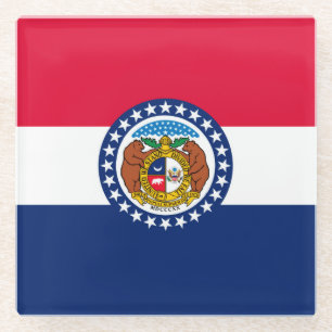 Vlag ontwerpdecor Missouri State Glazen Onderzetter