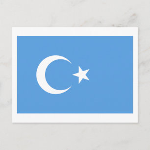 Vlag Oost-Turkestan Oeigoer Briefkaart