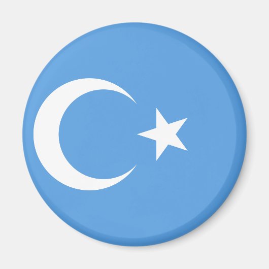 Vlag Oost-Turkestan Oeigoer Magneet (Voorkant)