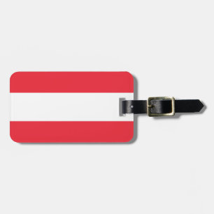 Vlag Oostenrijk Bagagelabel met lederriem