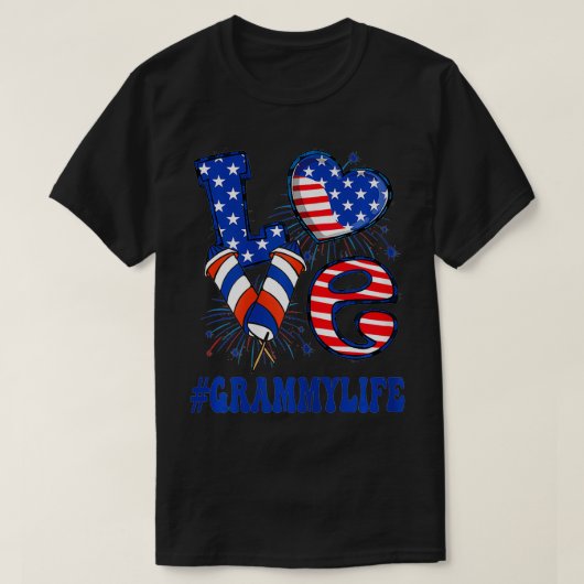Vlag op 4 juli Va T-shirt (Design voorkant)
