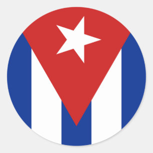 Vlag op Cuba - Bandera de Cuba Ronde Sticker