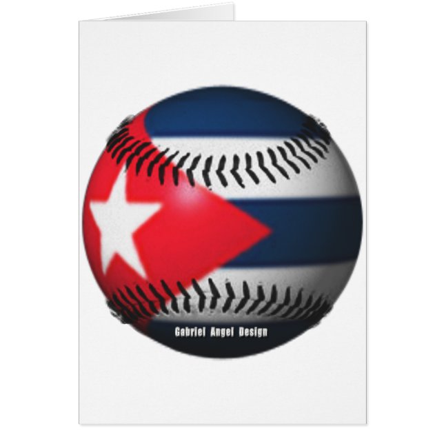 Vlag op Cuba op een honkbal (Voorkant)
