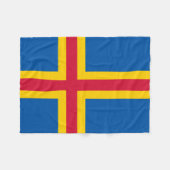 Vlag op de Ålandseilanden Fleece Deken (Voorkant (Horizontaal))