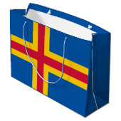 Vlag op de Ålandseilanden Groot Cadeauzakje (Achterkant Gekanteld)