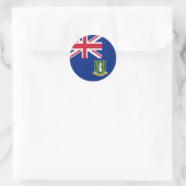 Vlag op de Britse Maagdeneilanden Ronde Sticker (Tas)