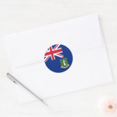 Vlag op de Britse Maagdeneilanden Ronde Sticker (Envelop)