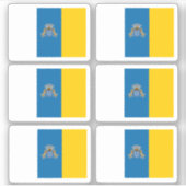 Vlag op de Canarische eilanden - een collectie Sticker (Voorkant)