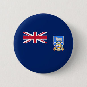 Vlag op de Falklandeilanden Ronde Button 5,7 Cm
