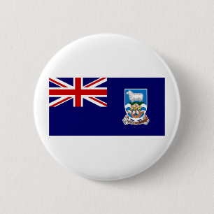 Vlag op de Falklandeilanden Ronde Button 5,7 Cm