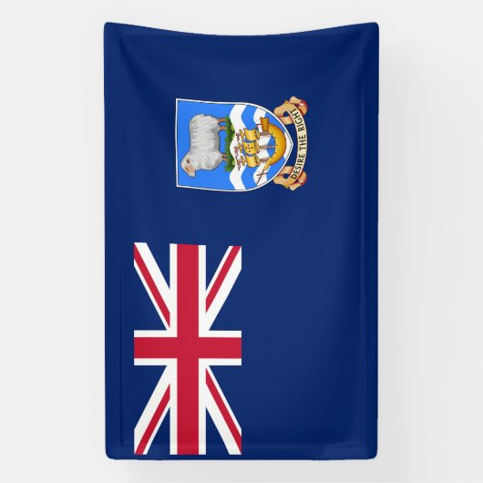 Vlag op de Falklandeilanden Spandoek (Verticaal)