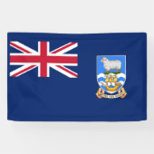 Vlag op de Falklandeilanden Spandoek (Horizontaal)