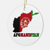 Vlag op de kaart van Afghanistan Keramisch Ornament (Links)