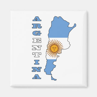 Vlag op de kaart van Argentinië Magneet