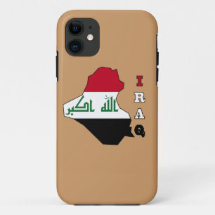 Vlag op de kaart van Irak iPhone 11 Hoesje