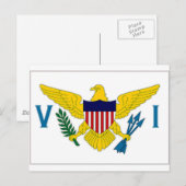 Vlag op de Maagdeneilanden Briefkaart (Voorkant / Achterkant)