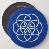 Vlag op de planeet Aarde - Button (Voorkant /achterkant)