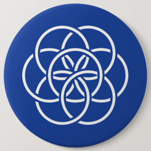 Vlag op de planeet Aarde - Button
