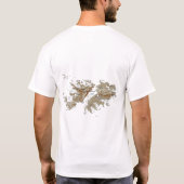 Vlag op Falklandeilanden + kaart + T-shirt voor te (Achterkant)