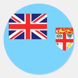 Vlag op Fiji Island Ronde Sticker