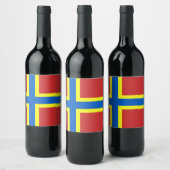 Vlag op het etiket van de weidewijn (Flessen)