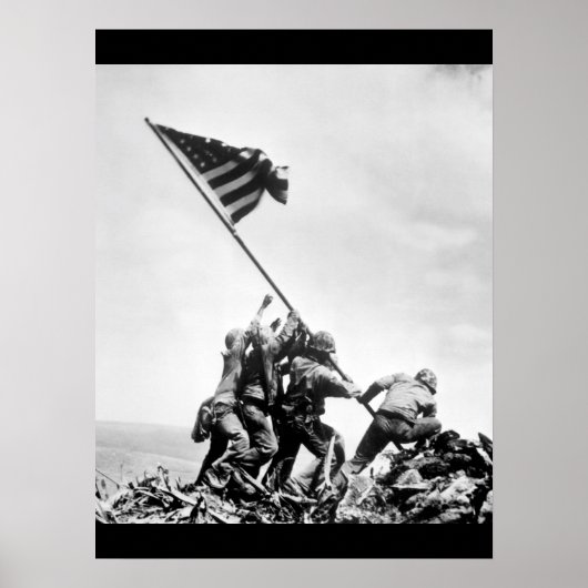 Vlag op Iwo Jima_War Afbeelding Poster (Voorkant)