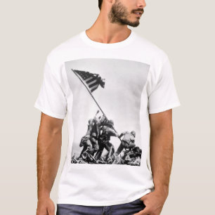 Vlag op Iwo Jima_War Afbeelding T-shirt