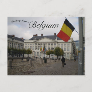 Vlag op Martelaarsplein Brussel België Briefkaart