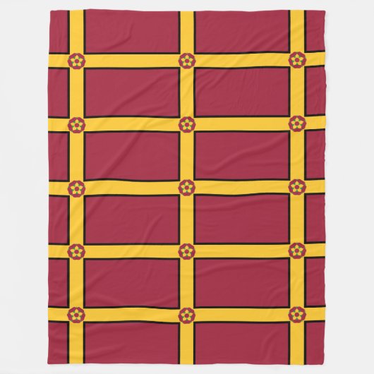 Vlag op Northamptonshire Fleece Deken (Voorkant)