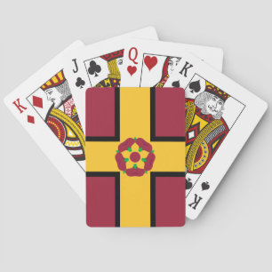Vlag op Northamptonshire-speelkaarten Pokerkaarten