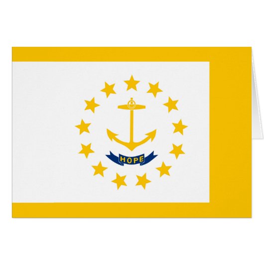 Vlag op Rhode Island - eiland (Voorkant Horizontaal)