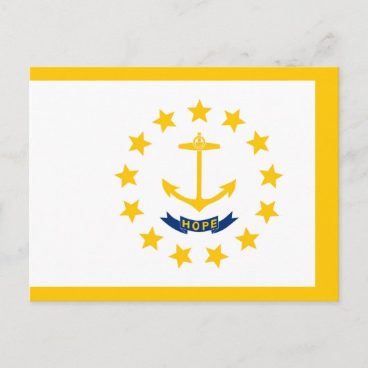Vlag op Rhode Island - eiland Briefkaart (Voorkant)