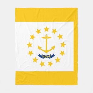 Vlag op Rhode Island - eiland Fleece Deken