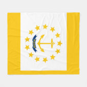Vlag op Rhode Island - eiland Fleece Deken (Voorkant (Horizontaal))