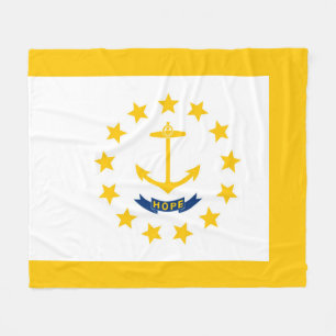 Vlag op Rhode Island - eiland Fleece Deken